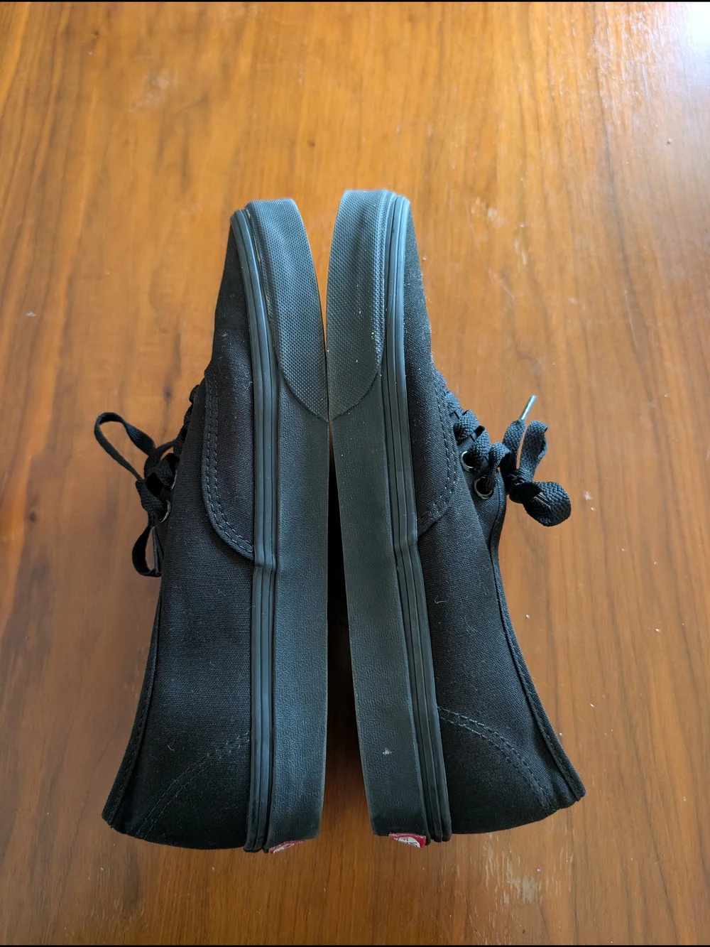Vans Authentic Black/Black Canvas Sneakers Men 9 Women 10.5